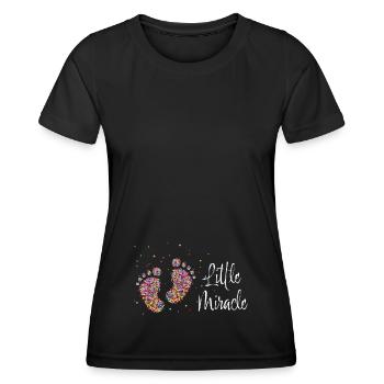Pregnancy Announce Mom Baby Belly Gift - Women's Functional T-Shirt - black - Front - AI Model Female 172 light (172cm)