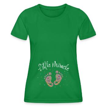 Annonce de grossesse Cadeau pour la future mère - T-shirt sport Femme - vert - Devant - AI Model Female 172 dark (172cm)