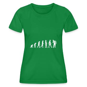 Cardiogram Harmonica Accordion Musical Instrument - Women's Functional T-Shirt - kelly green - Front - AI Model Female 172 dark (172cm)