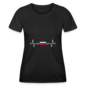 Russie - T-shirt sport Femme - noir - Devant - AI Model Female 172 light (172cm)
