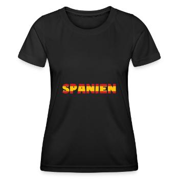 Spanien spanische Flagge - Frauen Funktions-T-Shirt - Schwarz - Vorne - AI Model Female 172 light (172cm)