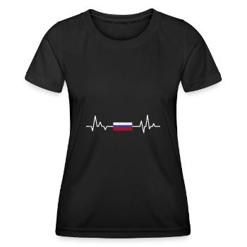 Russie - T-shirt sport Femme - noir - Devant - AI Model Female 172 light (172cm)