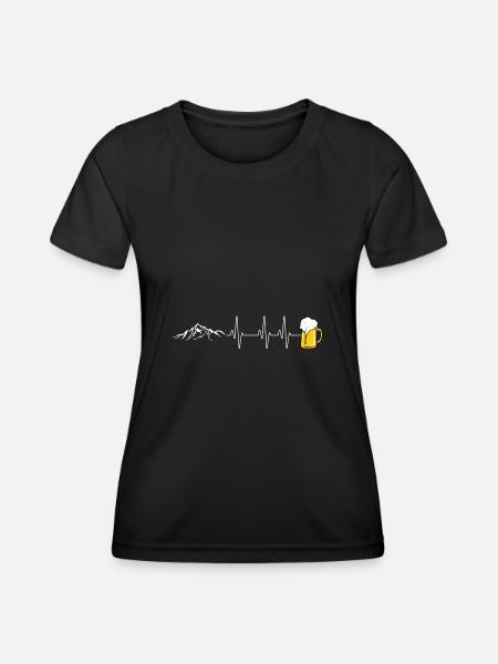 Snowboarder skiing retro ski resort winter sports - Women's Functional T-Shirt - black
