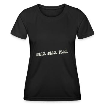 Blahblahblah Blablabla Blah Bla blabla Geschwätz - T-shirt sport Femme - noir - Devant - AI Model Female 172 light (172cm)