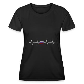 Russie - T-shirt sport Femme - noir - Devant - AI Model Female 172 light (172cm)