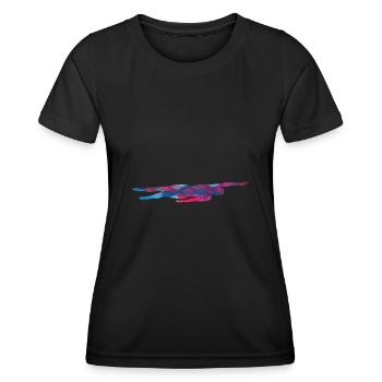 Natation Piscine Piscine piscine piscine nageuse - T-shirt sport Femme - noir - Devant - AI Model Female 172 light (172cm)