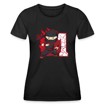 Ninja Fighter Birthday Boy 1 Year Old Ninjas - Women's Functional T-Shirt - black - Front - AI Model Female 172 light (172cm)