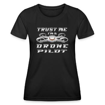 Drone Drones Drone Flight Drone Pilot - Women's Functional T-Shirt - black - Front - AI Model Female 172 light (172cm)