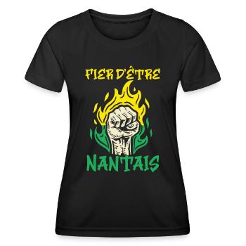 Nantes Stolz darauf, Nantes Geschenkidee zu sein - Frauen Funktions-T-Shirt - Schwarz - Vorne - AI Model Female 172 light (172cm)