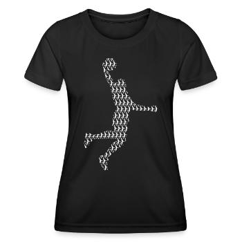 Basketballspieler Dunking Basketball Basketballer - Frauen Funktions-T-Shirt - Schwarz - Vorne - AI Model Female 172 light (172cm)
