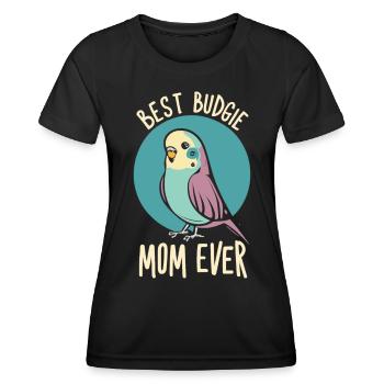 Dedicated to the budgie moms - Women's Functional T-Shirt - black - Front - AI Model Female 172 light (172cm)