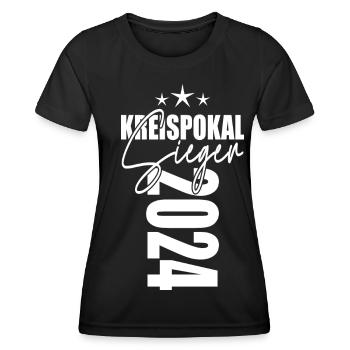 Kreispokal Sieger 2024 - Frauen Funktions-T-Shirt - Schwarz - Vorne - AI Model Female 172 light (172cm)
