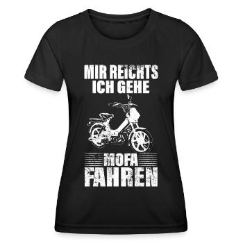 Mir Reichts ich Gehe Mofaroller Fahren Mofa Maxi - Frauen Funktions-T-Shirt - Schwarz - Vorne - AI Model Female 172 light (172cm)