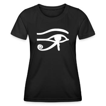 L’œil de Ra - T-shirt sport Femme - noir - Devant - AI Model Female 172 light (172cm)