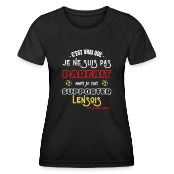 Lens football Parfait supporter Lensois Humour - T-shirt sport Femme - noir - Devant - AI Model Female 172 light (172cm)