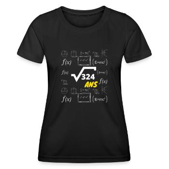 18 ans humour cadeau personnalisé blague drôle - T-shirt sport Femme - noir - Devant - AI Model Female 172 light (172cm)