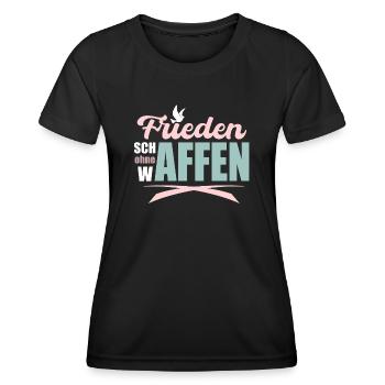 Frieden schaffen ohne Affen! - Frauen Funktions-T-Shirt - Schwarz - Vorne - AI Model Female 172 light (172cm)