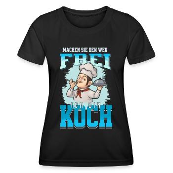 Koch Köche sind immer im Stress - Frauen Funktions-T-Shirt - Schwarz - Vorne - AI Model Female 172 light (172cm)