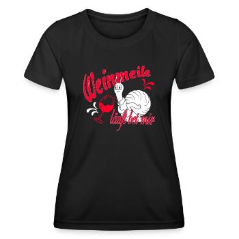 Weinmeile läuft bei mir - Frauen Funktions-T-Shirt - Schwarz - Vorne - AI Model Female 172 light (172cm)