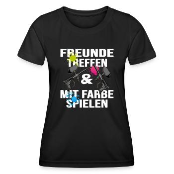 paintball gotcha paintballspieler paintball-spruch - Frauen Funktions-T-Shirt - Schwarz - Vorne - AI Model Female 172 light (172cm)