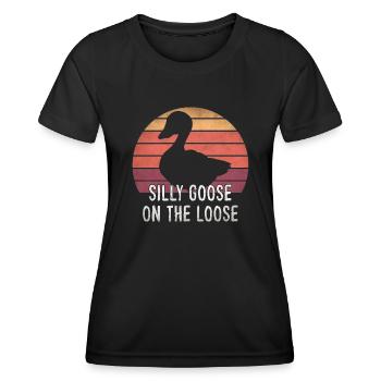 Silly goose on the loose - Women's Functional T-Shirt - black - Front - AI Model Female 172 light (172cm)