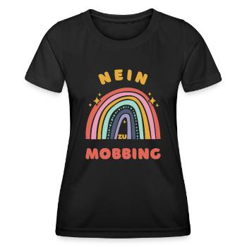 Nein zu Mobbing - Stoppt Mobbing! - Frauen Funktions-T-Shirt - Schwarz - Vorne - AI Model Female 172 light (172cm)