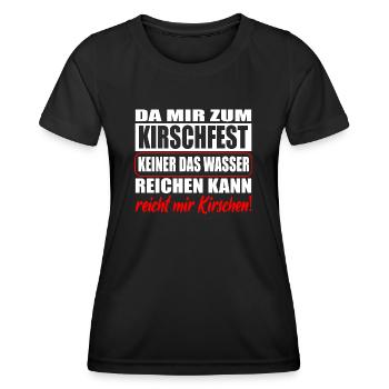 Reicht mir Kirschen zum Kirschfest - Frauen Funktions-T-Shirt - Schwarz - Vorne - AI Model Female 172 light (172cm)