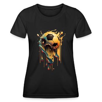 Fondre le football - T-shirt sport Femme - noir - Devant - AI Model Female 172 light (172cm)