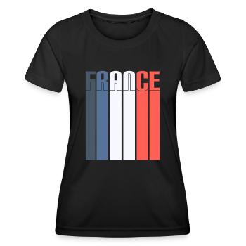 FRANCE - T-shirt sport Femme - noir - Devant - AI Model Female 172 light (172cm)