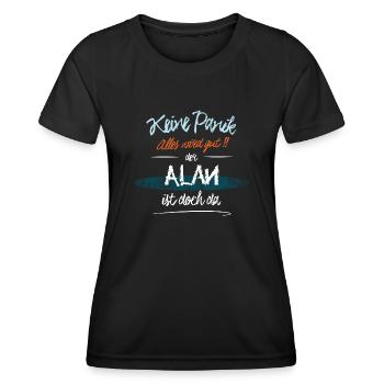 Alan - Keine Panik. Alles wird gut - Frauen Funktions-T-Shirt - Schwarz - Vorne - AI Model Female 172 light (172cm)