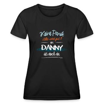 Danny - Keine Panik. Alles wird gut - Frauen Funktions-T-Shirt - Schwarz - Vorne - AI Model Female 172 light (172cm)