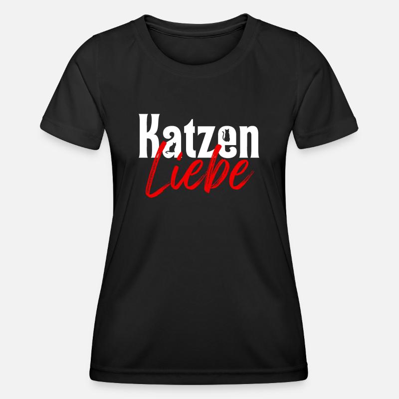 Cat Love - Women's Functional T-Shirt - black