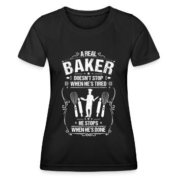 Cuire boulangerie boulangerie boulangerie cadeau - T-shirt sport Femme - noir - Devant - AI Model Female 172 light (172cm)