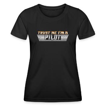 Drone Drones Drone Flight Drone Pilot - Women's Functional T-Shirt - black - Front - AI Model Female 172 light (172cm)