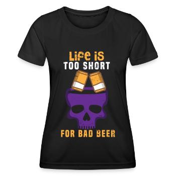Bier Biertrinker Party Kneipe Alkohol - Frauen Funktions-T-Shirt - Schwarz - Vorne - AI Model Female 172 light (172cm)
