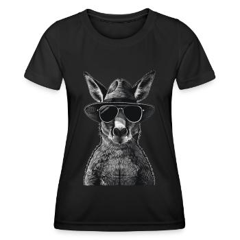 Kangaroo - Women's Functional T-Shirt - black - Front - AI Model Female 172 light (172cm)