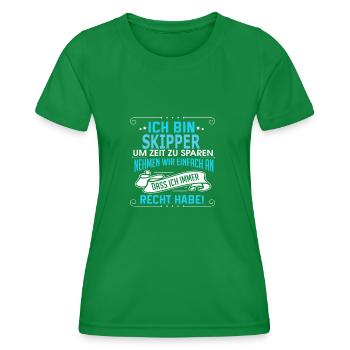 SKIPPER - Frauen Funktions-T-Shirt - Kelly Green - Vorne - AI Model Female 172 dark (172cm)