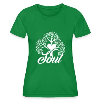 Lebensbaum Geschenk Soul Seele Herz Herzmensch - Frauen Funktions-T-Shirt - Kelly Green - Vorne - AI Model Female 172 dark (172cm)