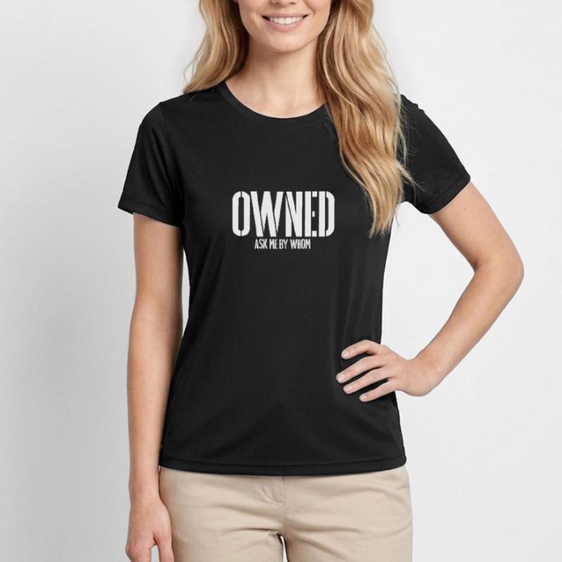 OWNED BDSM SLAVE Sub Devotion Bondage T-shirt sport Femme