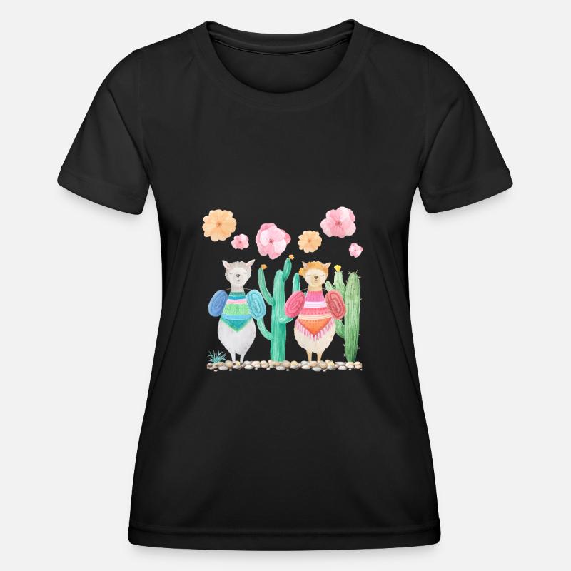Lama Walk - Women's Functional T-Shirt - black
