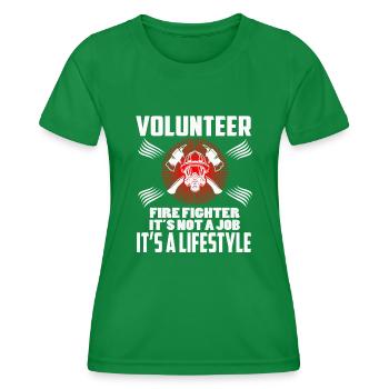 Service d'incendie bénévole - T-shirt sport Femme - vert - Devant - AI Model Female 172 dark (172cm)