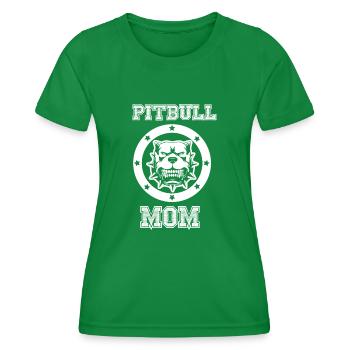 Pit Bull Mum - Women's Functional T-Shirt - kelly green - Front - AI Model Female 172 dark (172cm)