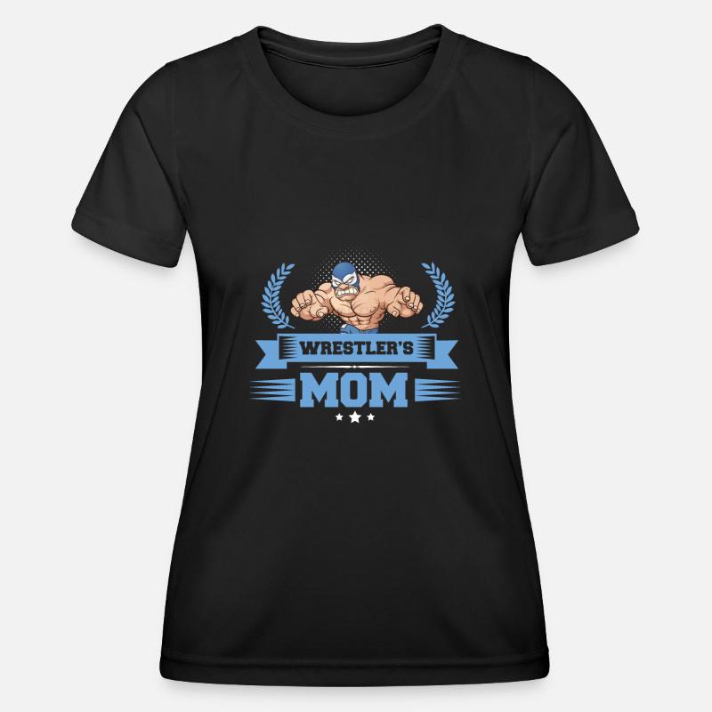 Wrestler's Mom - Women's Functional T-Shirt - black
