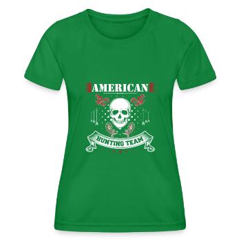 American Hunting Team - Women's Functional T-Shirt - kelly green - Front - AI Model Female 172 dark (172cm)