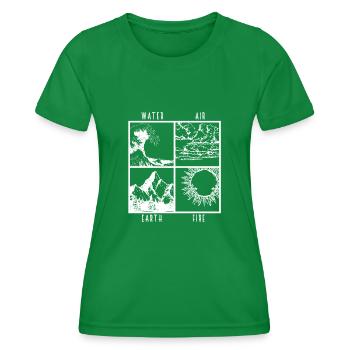 Eau Air Earth feu 4 éléments cadeau de chemise - T-shirt sport Femme - vert - Devant - AI Model Female 172 dark (172cm)