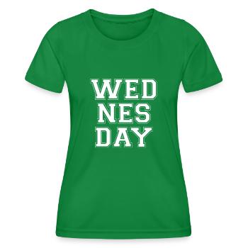 Wednesday mercredi - T-shirt sport Femme - vert - Devant - AI Model Female 172 dark (172cm)