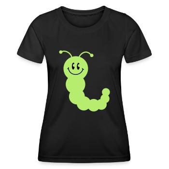worm__c2 - Women's Functional T-Shirt - black - Front - AI Model Female 172 light (172cm)