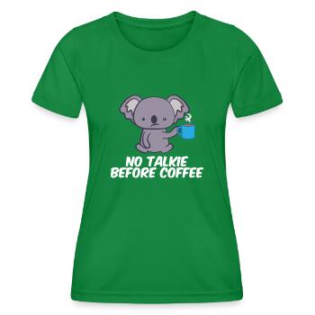 Koala - Koalas - Koala T-Shirt - Kaffee - Frauen Funktions-T-Shirt - Kelly Green - Vorne - AI Model Female 172 dark (172cm)