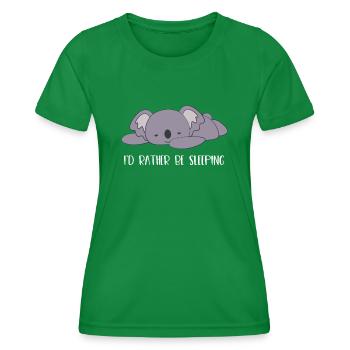 Koala - Koalas - Koala T-Shirt - Schlafen - Frauen Funktions-T-Shirt - Kelly Green - Vorne - AI Model Female 172 dark (172cm)