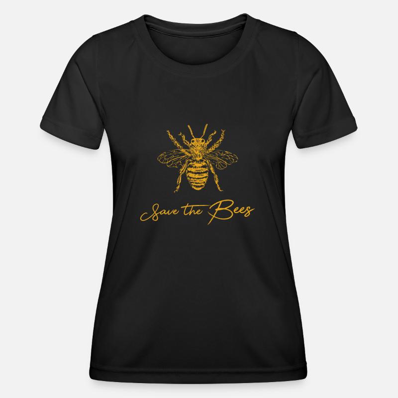 Save the bees - beekeeper gift - Women's Functional T-Shirt - black